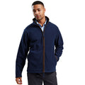 Navy-Brown - Side - Premier Mens Artisan Fleece Jacket