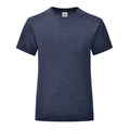 Heather Navy - Front - Fruit of the Loom Girls Iconic T-Shirt