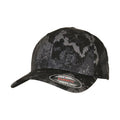 Poseidon Black - Front - Flexfit Unisex Adult Veil Camo Baseball Cap