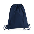 French Navy - Front - Westford Mill Premium Cotton Drawstring Bag