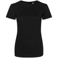 Solid Black - Front - Awdis Womens-Ladies Triblend Girlie T-Shirt