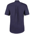 Midnight Navy - Back - Kustom Kit Mens Oxford Classic Short-Sleeved Shirt