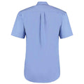 Mid Blue - Back - Kustom Kit Mens Oxford Classic Short-Sleeved Shirt