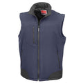 Navy-Black - Front - Result Mens Softshell Body Warmer