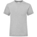 Heather Grey - Front - Fruit of the Loom Girls Iconic T-Shirt