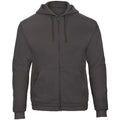 Anthracite - Front - B&C Unisex Adult ID.205 50-50 Full Zip Hoodie