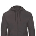 Anthracite - Back - B&C Unisex Adult ID.205 50-50 Full Zip Hoodie