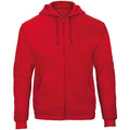 Red - Front - B&C Unisex Adult ID.205 50-50 Full Zip Hoodie