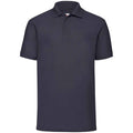 Deep Navy - Front - Fruit of the Loom Mens 65-35 Polo Shirt