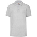 Heather Grey - Front - Fruit of the Loom Mens 65-35 Polo Shirt