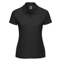 Black - Front - Russell Womens-Ladies Polycotton Classic Polo Shirt