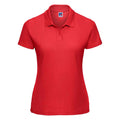 Bright Red - Front - Russell Womens-Ladies Polycotton Classic Polo Shirt