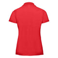 Bright Red - Back - Russell Womens-Ladies Polycotton Classic Polo Shirt