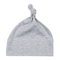 Heather Grey - Front - Babybugz Baby Knotted Melange Hat