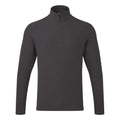 Dark Grey - Front - Premier Unisex Adult Recyclight Quarter Zip Fleece Top