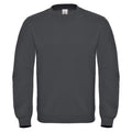 Anthracite - Front - B&C Mens ID.002 Cotton Sweatshirt