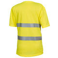 Yellow - Back - Yoko Mens Hi-Vis Lightweight V Neck T-Shirt