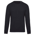 French Navy Heather - Front - Kariban Mens Organic Cotton Crew Neck Raglan Sweatshirt