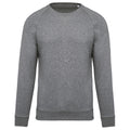 Grey Heather - Front - Kariban Mens Organic Cotton Crew Neck Raglan Sweatshirt