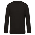 Black - Front - Kariban Mens Organic Cotton Crew Neck Raglan Sweatshirt