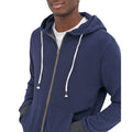 Navy-Charcoal - Side - Ecologie Unisex Adult Okavango Full Zip Hoodie