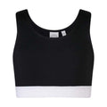 Black-White - Front - SF Minni Girls Fashion Crop Top