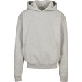 Heather Grey - Front - Build Your Brand Mens Oversized Hoodie