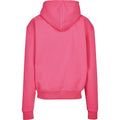 Hibiscus Pink - Back - Build Your Brand Mens Oversized Hoodie