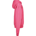 Hibiscus Pink - Side - Build Your Brand Mens Oversized Hoodie