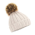 Oatmeal - Back - Beechfield Baby Pom Pom Chunky Beanie