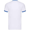 White-Royal Blue - Back - Fruit of the Loom Mens Ringer Contrast T-Shirt