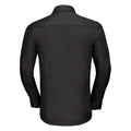 Black - Back - Russell Collection Mens Polycotton Easy-Care Long-Sleeved Formal Shirt