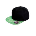 Black-Green - Front - Result Headwear Unisex Adult Bronx Glitter Flat Peak Snapback Cap