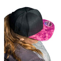 Black-Pink - Back - Result Headwear Unisex Adult Bronx Glitter Flat Peak Snapback Cap