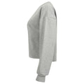 Heather Grey - Side - SF Womens-Ladies Slounge Heather Cropped Sweatshirt