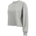 Heather Grey - Lifestyle - SF Womens-Ladies Slounge Heather Cropped Sweatshirt