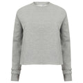 Heather Grey - Front - SF Womens-Ladies Slounge Heather Cropped Sweatshirt