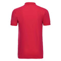 Classic Red - Back - Russell Mens Stretch Polo Shirt