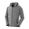 Grey-Black - Front - Spiro Womens-Ladies Microfleece Hoodie