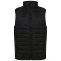 Black - Front - Henbury Unisex Adult Pongee Padded Gilet