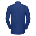 Bright Royal Blue - Back - Russell Mens Oxford Easy-Care Long-Sleeved Shirt