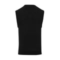 Black - Back - Premier Mens Knitted Sleeveless Sweater Vest