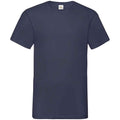 Deep Navy - Front - Fruit of the Loom Mens Valueweight V Neck T-Shirt