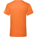 Orange - Back - Fruit of the Loom Mens Valueweight V Neck T-Shirt