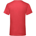 Red - Back - Fruit of the Loom Mens Valueweight V Neck T-Shirt