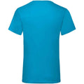 Azure Blue - Back - Fruit of the Loom Mens Valueweight V Neck T-Shirt