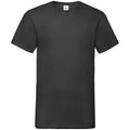 Black - Front - Fruit of the Loom Mens Valueweight V Neck T-Shirt