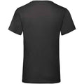 Black - Back - Fruit of the Loom Mens Valueweight V Neck T-Shirt