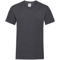 Dark Heather Grey - Front - Fruit of the Loom Mens Valueweight V Neck T-Shirt