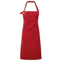 Red - Front - Premier Unisex Adult Cotton Canvas Pocket Apron